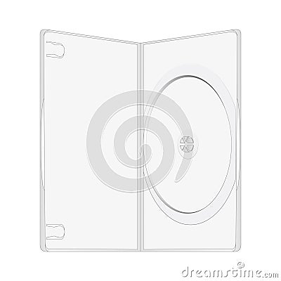 Plastic package for dvd disk, vector template Vector Illustration
