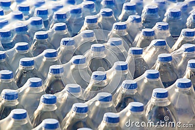 Plastic packaging water Stock Photo