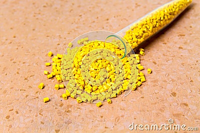 Plastic pellets Stock Photo