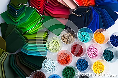 Plastic polymer granulate Stock Photo