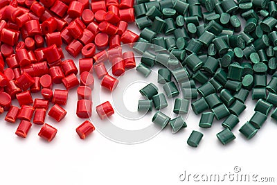 Plastic polymer granulate Stock Photo