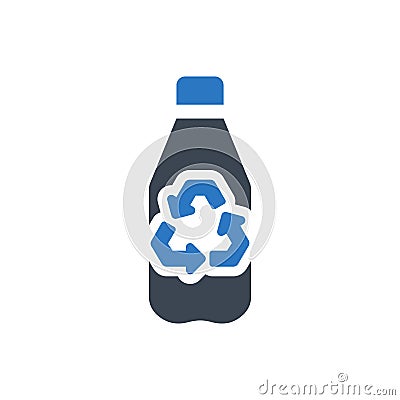 Plastic recycle icon Vector Illustration