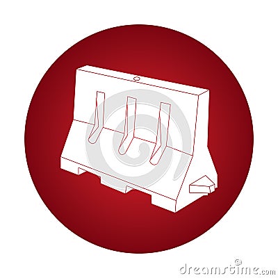 Plastic road divider icon Vector Illustration