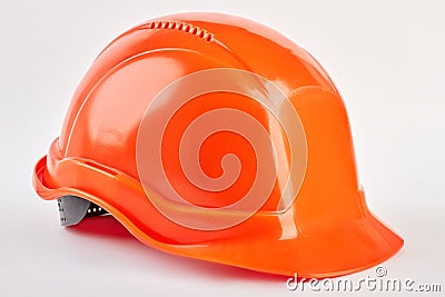 Plastic safety helmet isolated. Stock Photo