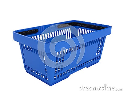 Plastic shopping basket Cartoon Illustration