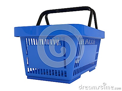 Plastic shopping basket Cartoon Illustration