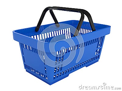 Plastic shopping basket Cartoon Illustration