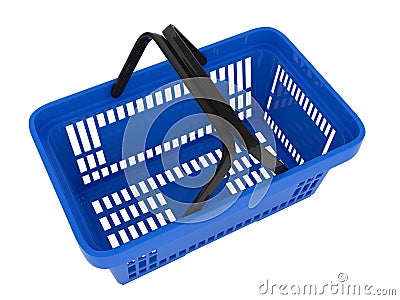 Plastic shopping basket Cartoon Illustration