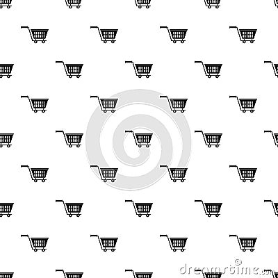 Plastic shopping trolley pattern vector Vector Illustration