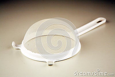 Plastic sieve Stock Photo