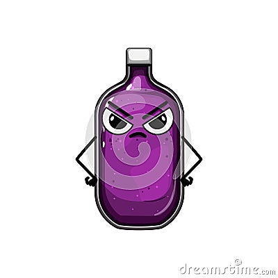 plastic soda bottle character cartoon vector illustration Vector Illustration