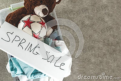 Plastic spring sale box Stock Photo