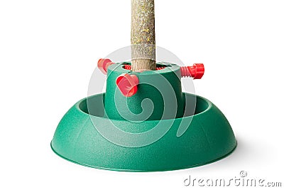 Plastic Stand for Christmas tree Stock Photo