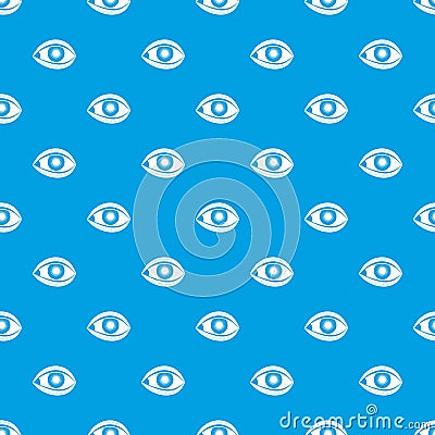 Plastic surgery of eye pattern seamless blue Vector Illustration