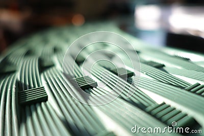 Plastic table with interlace pattern Stock Photo