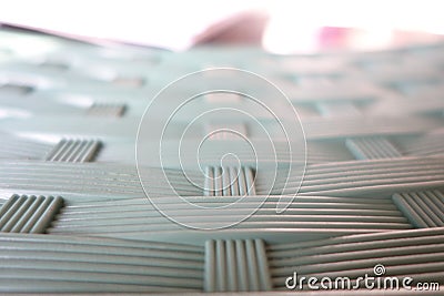 Plastic table with interlace pattern Stock Photo