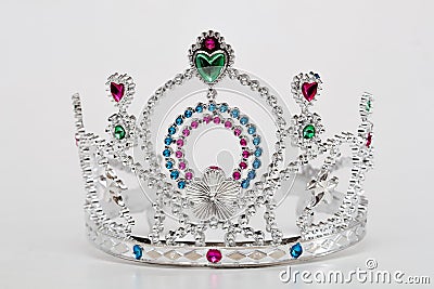 Plastic tiara on white background Stock Photo