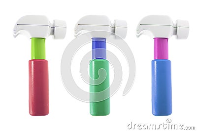 Plastic Toy Hammers Stock Photo