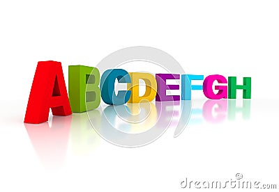 Plastic toy letters Stock Photo