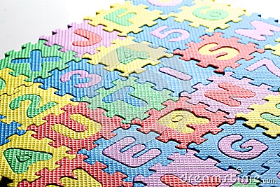 Plastic toy letters spelling the word Autism Stock Photo