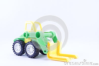 Plastic tractor Stock Photo