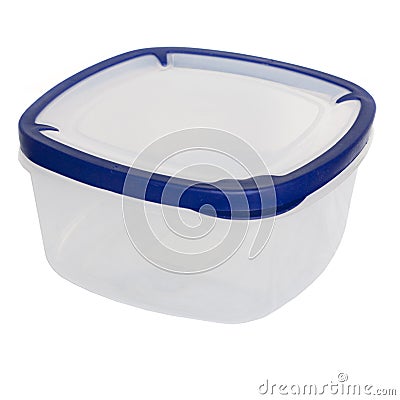 A plastic transparent food container Stock Photo