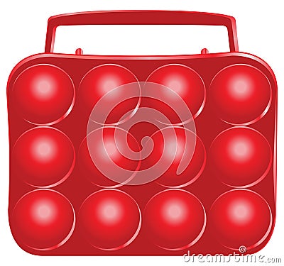 Plastic tray for eggs Vector Illustration