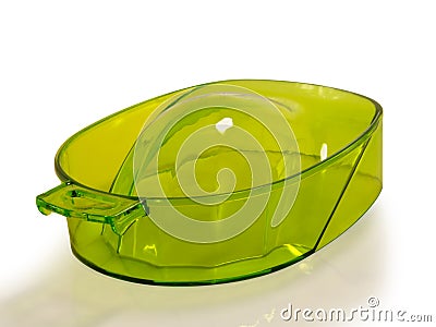 Plastic tray for manicure. Stock Photo