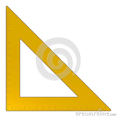 Plastic triangle icon cartoon vector. Angle instrument Vector Illustration