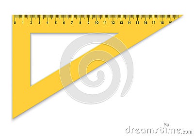 Plastic triangle ruler Vector Illustration