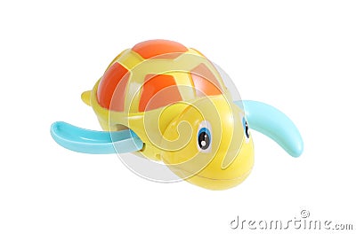 Plastic turtle toy isolated on white background Stock Photo