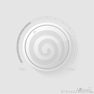 Plastic vector volume music control with a scale Vector Illustration