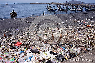 Plastic waste Editorial Stock Photo