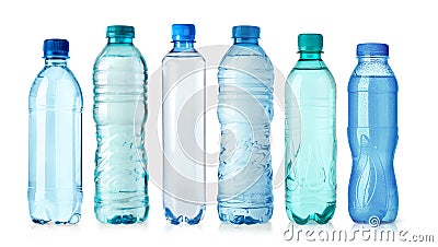 Plastic water bottle isolated on white Stock Photo