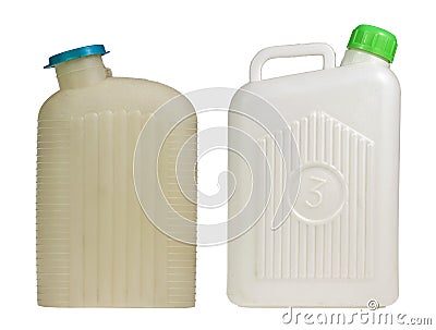 Vintage plastic water canteen Stock Photo