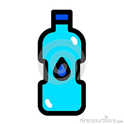 Plastic water drop delivery color icon Vector Illustration