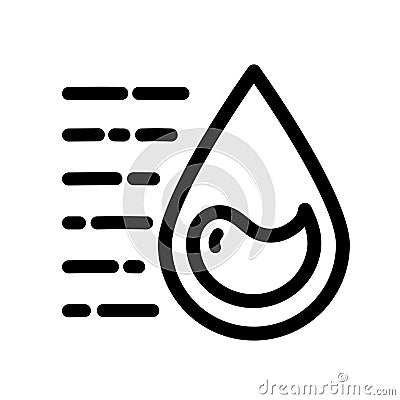 Plastic water drop delivery outline icon Vector Illustration