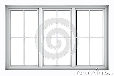 Plastic window frame Stock Photo