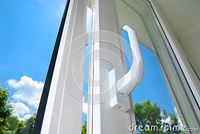 Plastic window Stock Photo