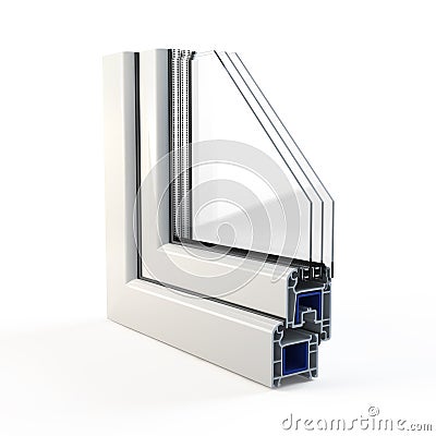 Plastic Window profile Stock Photo