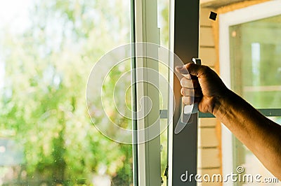 Plastic windows Stock Photo