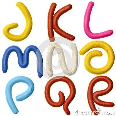 Plasticine alphabet Stock Photo