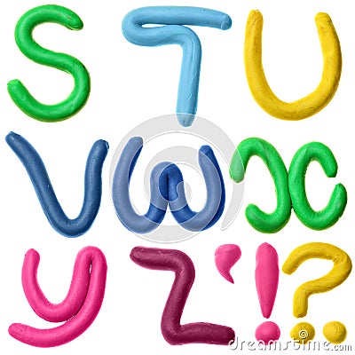 Plasticine alphabet Stock Photo