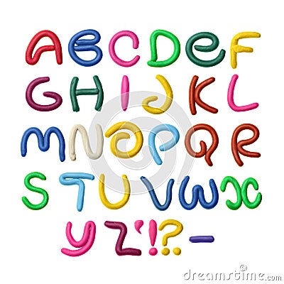 Plasticine alphabet Stock Photo