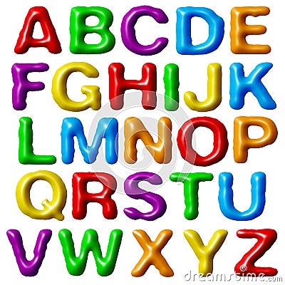 Plasticine alphabet. Stock Photo