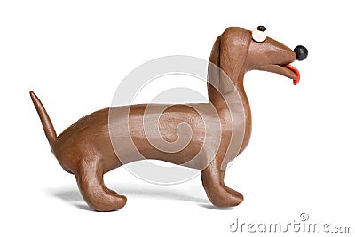 Plasticine dog Stock Photo