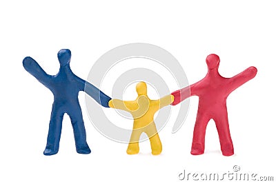 plasticine family Stock Photo