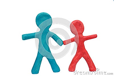 Plasticine Friends Stock Photo