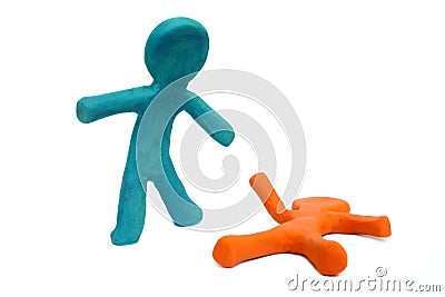 Plasticine Helper Stock Photo