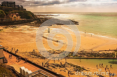 Plat Gousset beach in Granville Stock Photo